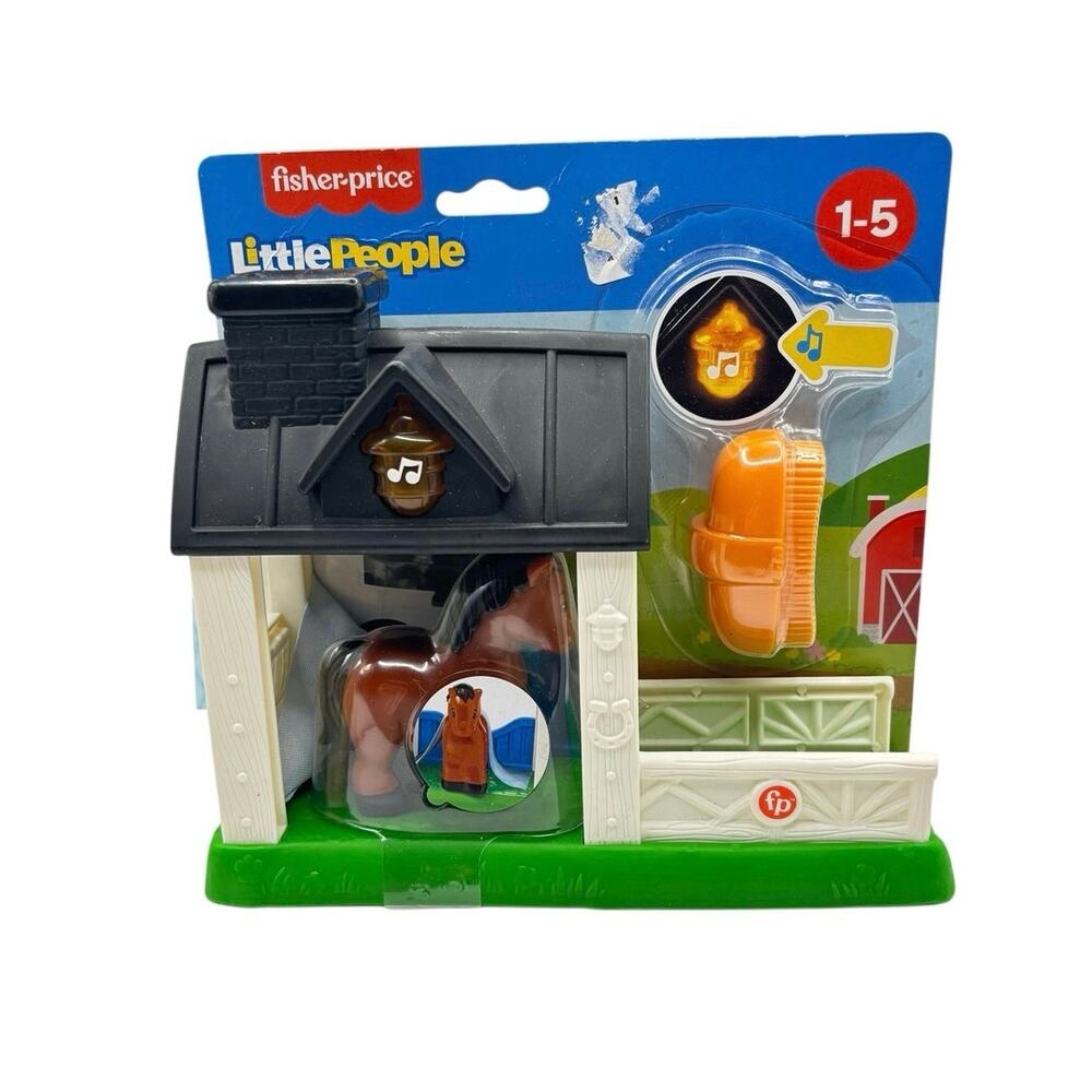 Fisher Price Little People Pony Barn scene toy horse